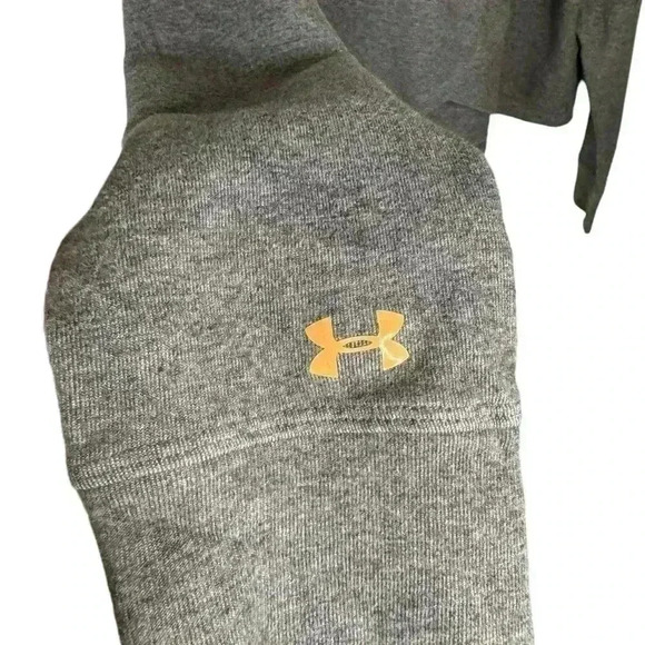Under Armour Women's Gray Long Sleeve Shirt Peach Logo Pre-Owned Size XL - Picture 6 of 10